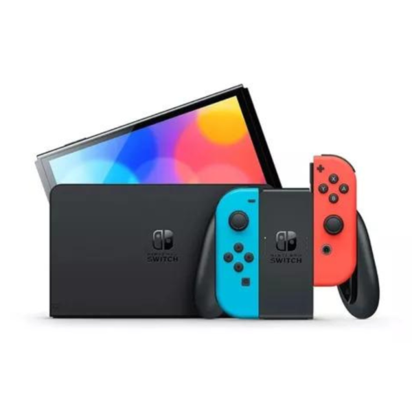 Nintendo Switch Oled 64G Rojo neón/Azul neón/Negro - Image 3